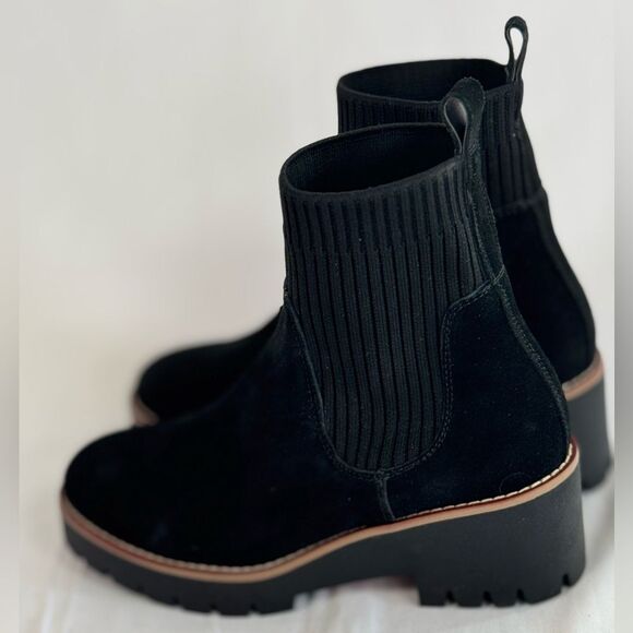 Blondo Womens Size 6 Dexter Waterproof Black Suede Booties - Picture 4 of 9